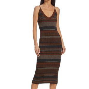 L'AGENCE Sandi Striped Knit Dress